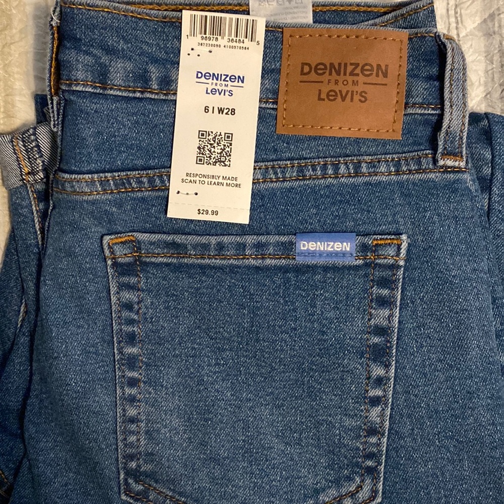 Denizen From Levis cropped boyfriend mid rise
